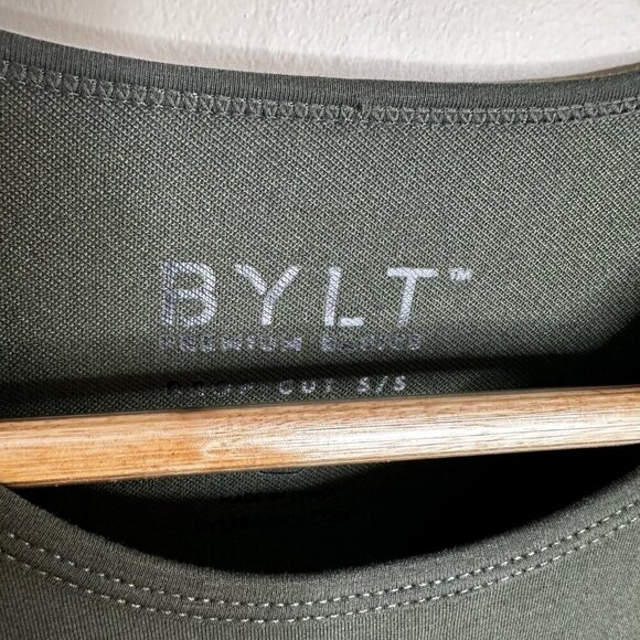 BYLT Shirt Mens Large Green Premium Basics Drop Cut Lux Soft Short Sleeve Tee - Picture 5 of 10